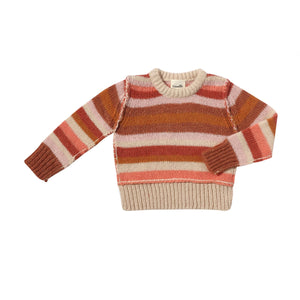 Donna Orange Stripe Sweater