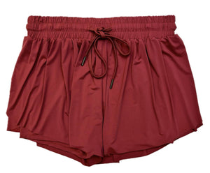 Maroon Fly Away Shorts