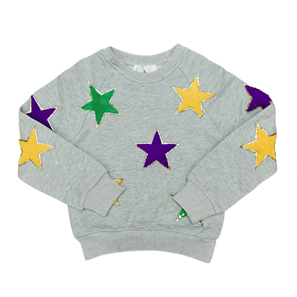 Mardi Gras Stars Chenille Sweatshirt