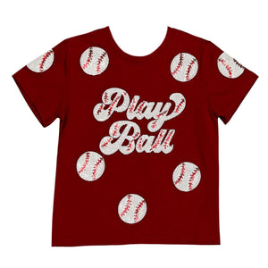 Belle Cher Maroon Play Ball Shirt