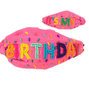 Pink Happy Birthday Headband