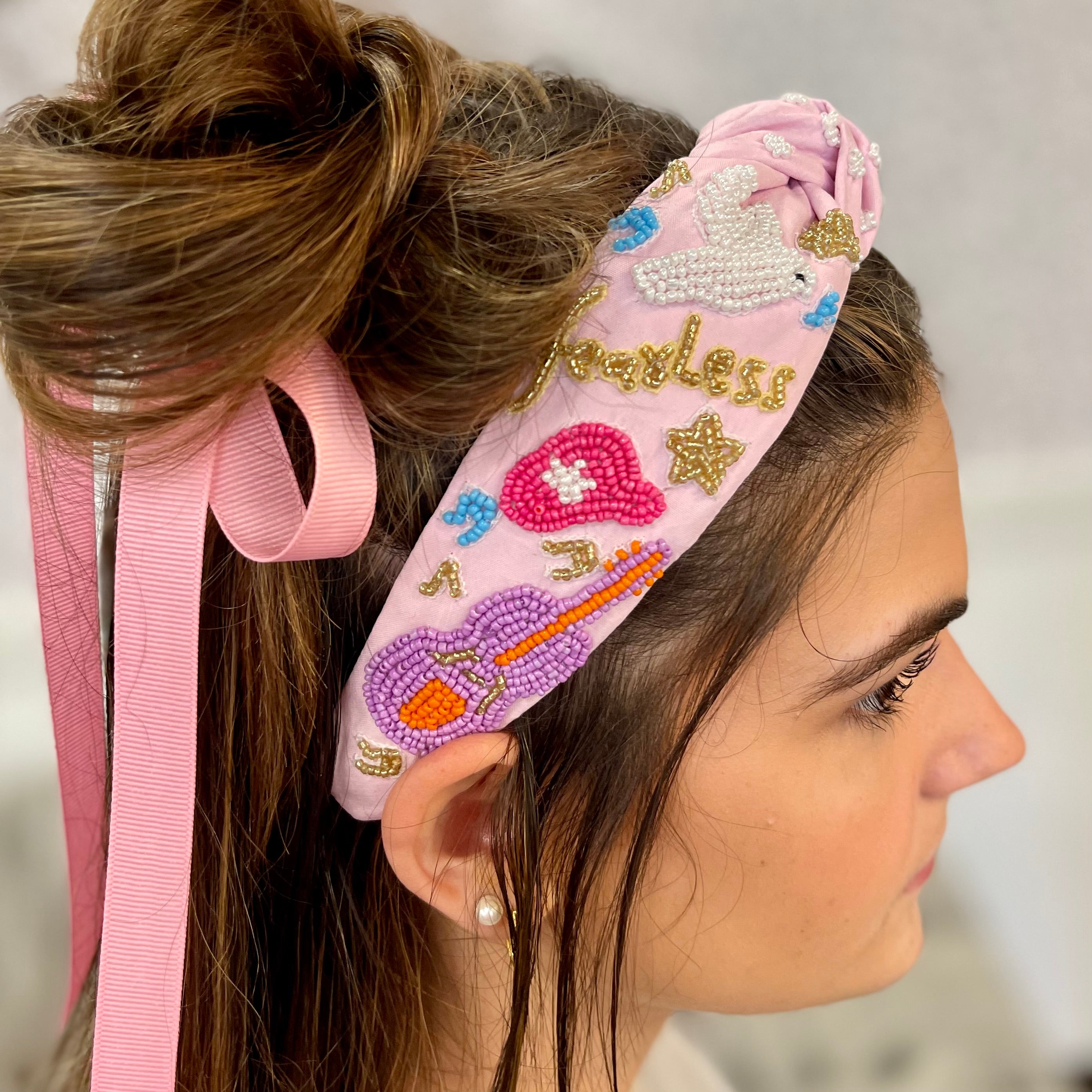 Pink Swiftie Fearless Headband