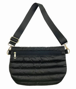 Black Puffer Crossbody Bag