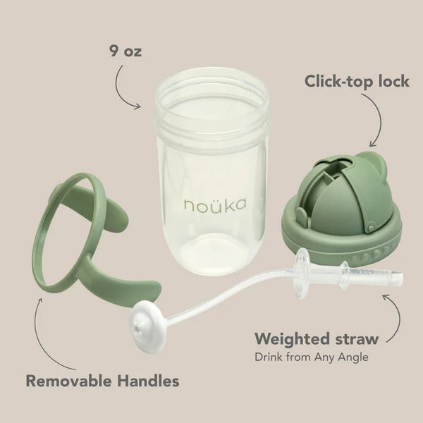 noüka Weighted Straw Cup - Soft Sand