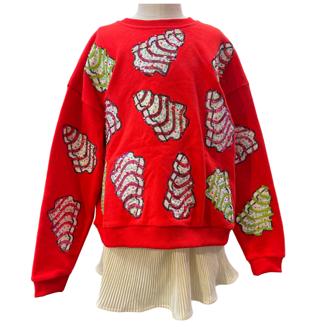 PREORDER Queen of Sparkles Christmas Tree Cake Pullover