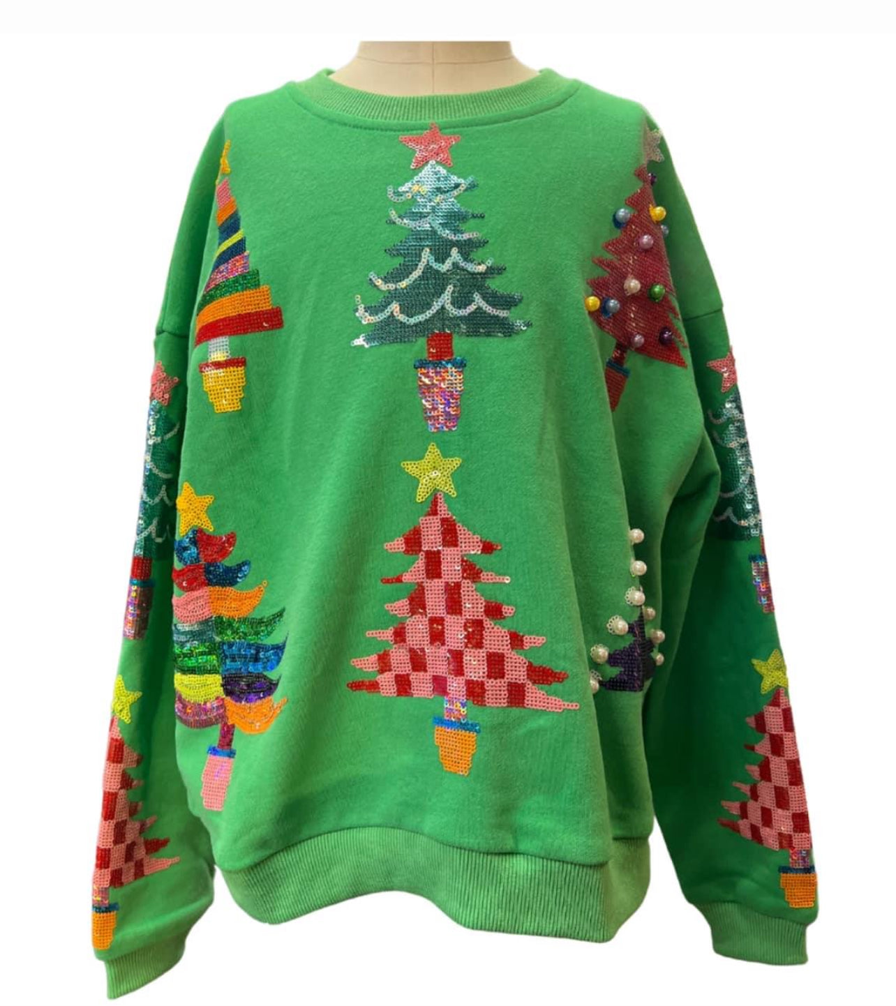 Queen of Sparkles Christmas Trees Pullover