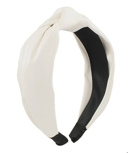 White Patent Leather Headband