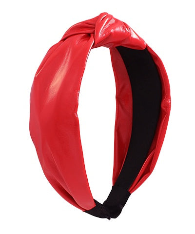 Red Patent Leather Headband