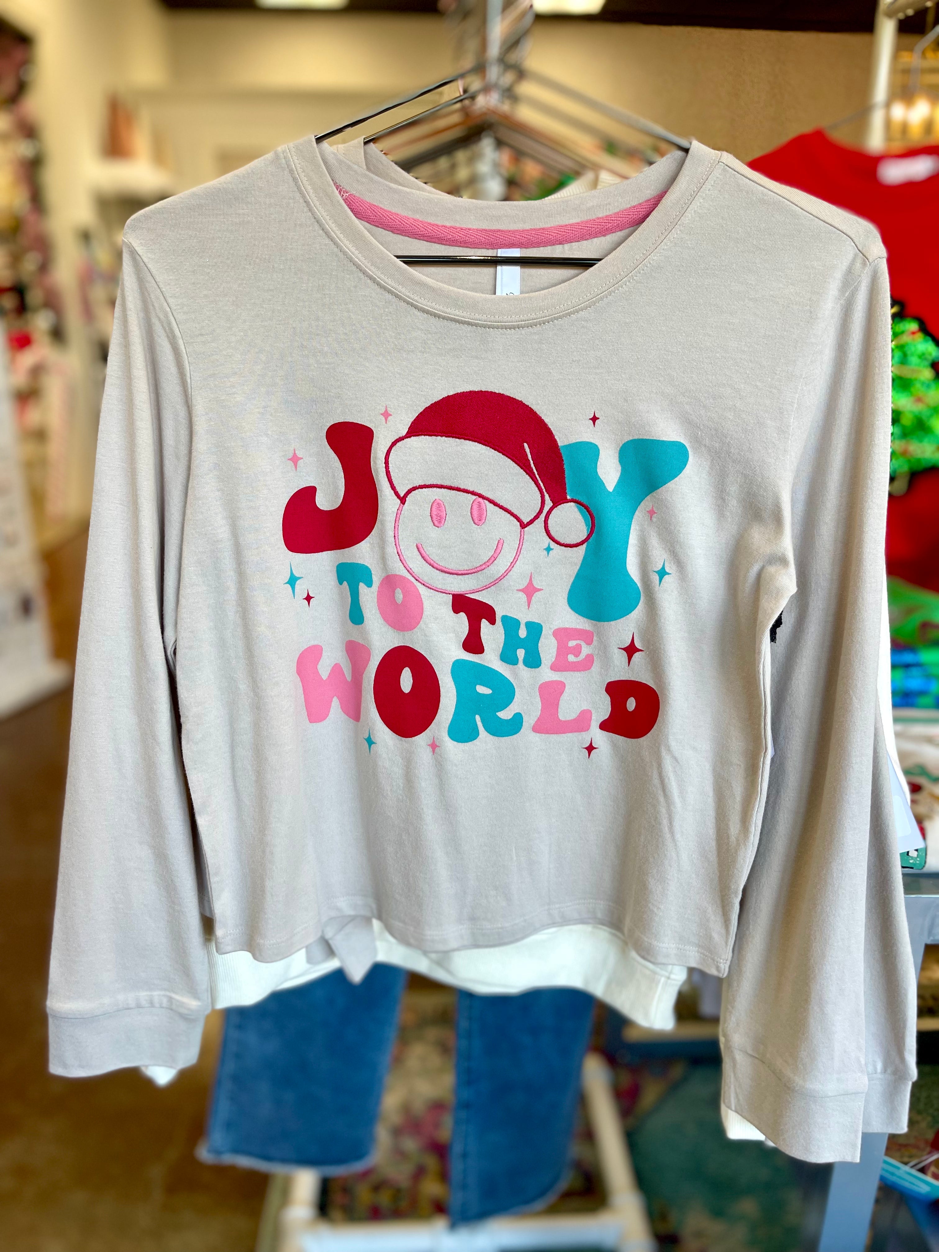 Joy to the World Happy Face Tee