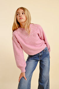 Light Pink Sequin Sweater