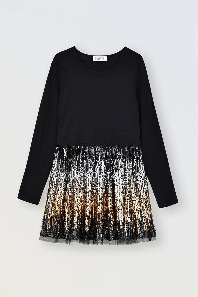 Black Sequin Dress