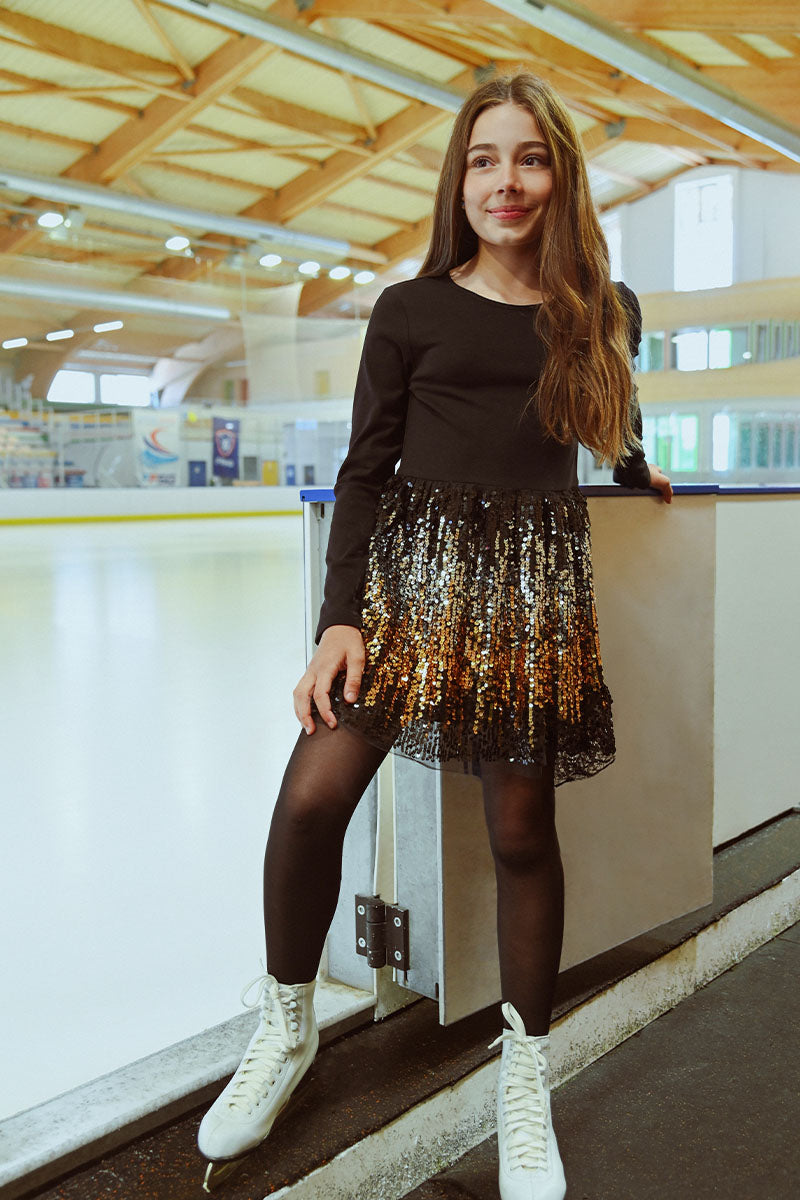 Black Sequin Dress