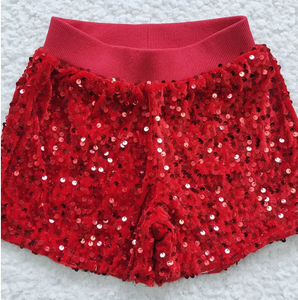 Red Sequin Shorts