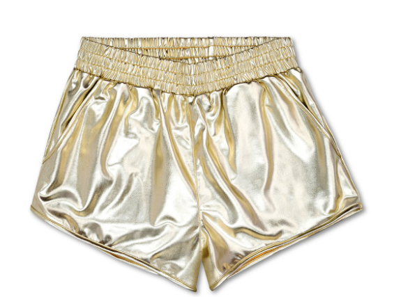 Gold Metallic Shorts