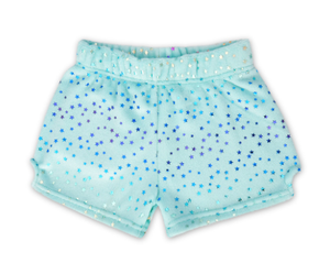 Blue Foil Stars Plush PJ Shorts