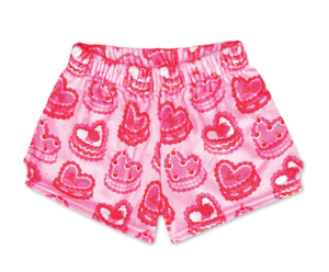 Heart Cakes Plush PJ Shorts