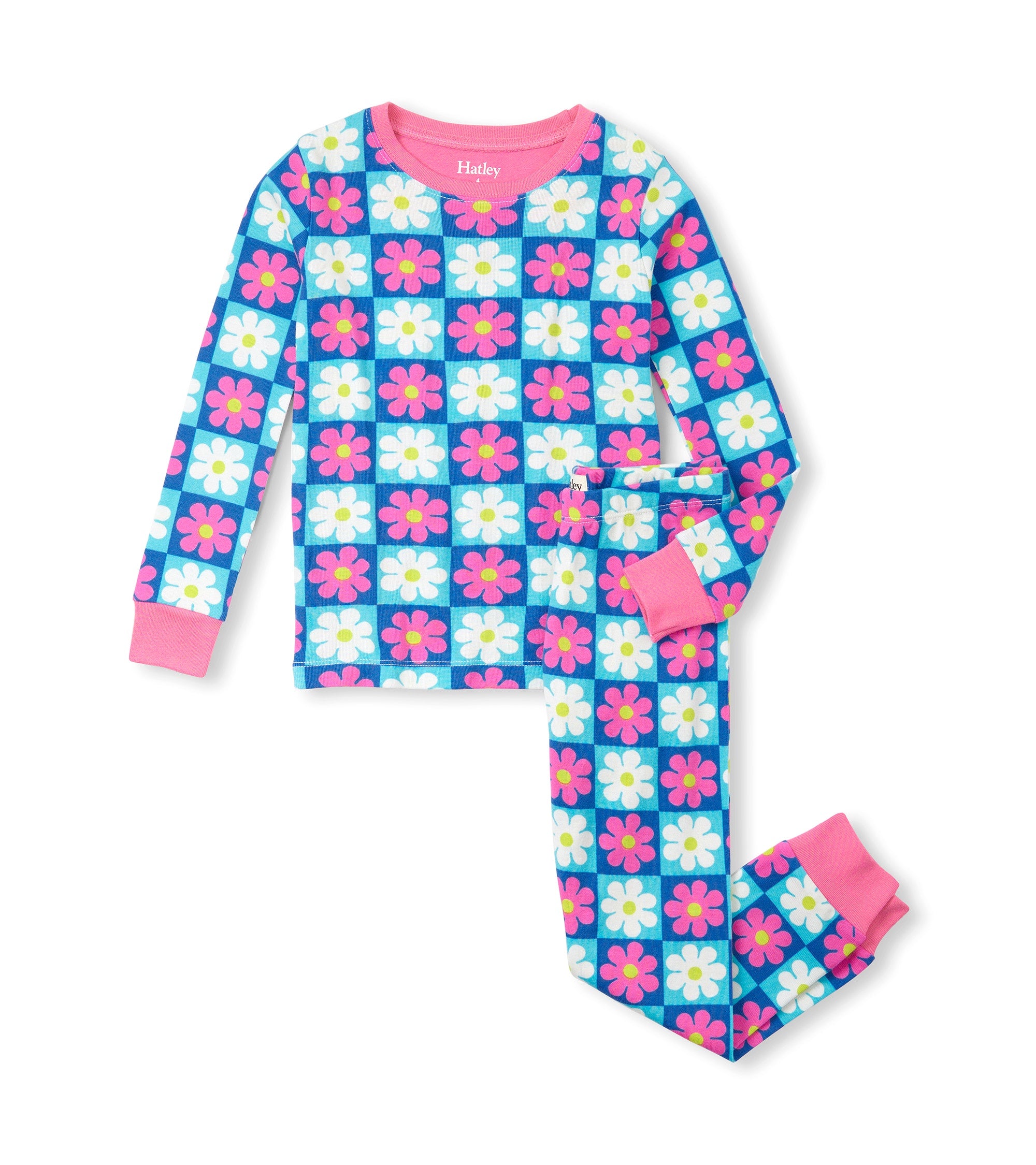 Hatley Daisy Checked PJ Set