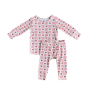 Checkered Hearts PJ Set