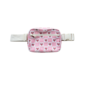 Checkered Hearts Belt Bag