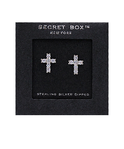 SB CZ Cross Studs