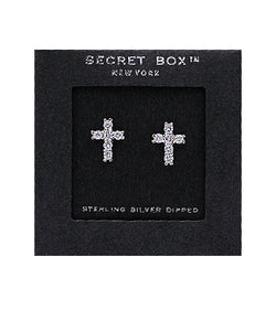 SB CZ Cross Studs