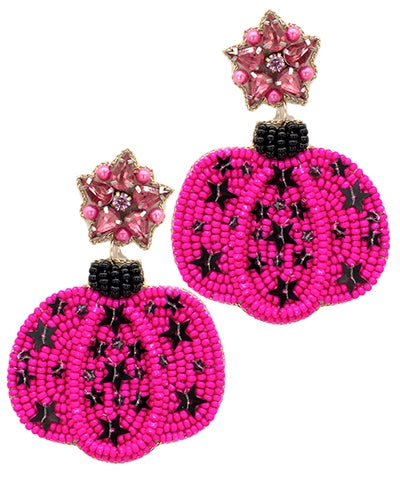 Pink Pumpkin Earrings